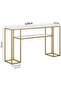 FFD Modern Glass Console Table – Minimalist Entryway Table with 2-Tier Storage, 120x40x80cm - 3