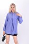 Women's Lilac Lace-Up Oversize Ayrobin Shirt