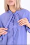 Women's Lilac Lace-Up Oversize Ayrobin Shirt - 2