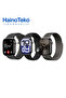 Haino Teko Series 10 Jet Black Smart Watch With Large Screen AMOLED Display 3 Pair Straps - 4
