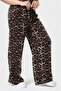 Plus Size Leopard Pattern Cotton Women's Pajamas with Pockets Homewear Woven Viscose Pajamas Single Bottom - 3