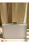 Ten Nude Satin Color Silver Detailed Evening Dress Bag Evening Bag - 4