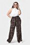 Plus Size Leopard Pattern Cotton Women's Pajamas with Pockets Homewear Woven Viscose Pajamas Single Bottom