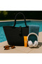 Jute Straw Black Color Beach Bag Daily Short Handle Shoulder Bag Handmade Natural Trend Bag - 4
