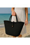 Jute Straw Black Color Beach Bag Daily Short Handle Shoulder Bag Handmade Natural Trend Bag - 5