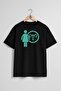 Oversize Prevent Cancer, Blue Chest Design Unisex T-Shirt