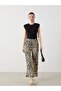 Lcwaikiki Classic Women's Leopard Patterned Trousers with Elastic Waist