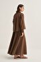 Women's Organic Cotton Oversize Short Shirt Brown - 4