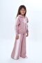 Girls' Sports Tracksuit Set – Oversize, 100% Cotton, 2 Threads, Hooded & Pockets-308 - 4