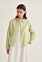 Women's Organic Cotton Oversize Short Shirt Pale Green - 2