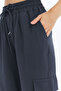 Cargo Oversize Sweatpants Parachute Fabric High Waist 4 Pockets - 2