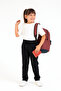 Girls' Drawstring Waist School Camisole Pants Black G2025-2 - 2