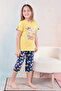 Girl's 100% Natural Cotton Short Sleeve Capri Quality Pajama Set - 5