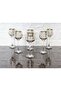 6 Pieces Coffee so Water Cup with Smoked and Gold Details 80 ml - 3