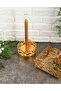 Luxury Metal Square Napkin Holder and Towel Holder Colorful Mirror Set - 2