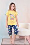Girl's 100% Natural Cotton Short Sleeve Capri Quality Pajama Set - 4