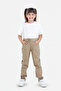 Girls' Waist Drawstring School Camisole Pants Beige G2025-2 - 2