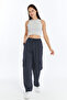 Cargo Oversize Sweatpants Parachute Fabric High Waist 4 Pockets - 4