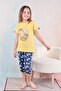 Girl's 100% Natural Cotton Short Sleeve Capri Quality Pajama Set - 7