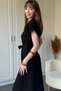 Linen Shirt Black Dress - 7