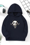 Unisex Navy Blue Children's Hooded Sweatshirt –Zippanda,Printed Hooded Thick Fabric