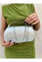 Women's Silver Wavy Evening Dress Clutch Portfolio Bag - 3