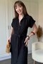 Linen Shirt Black Dress - 3