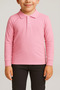 Children's Pink Long Sleeve Lacoste Polo Neck School T-Shirt - 2