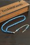 Daily Use Size Light Blue Airplane Glass Prayer Beads - 2