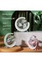 Portable Rechargeable Mini Desk Fan with Colorful LED Light, 3 Speed Modes, USB Charging, and 4 Hour - 3