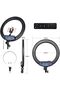 18" Soft Ring LED Light with Remote, 3 Phone Holders, 2700K-6500K Color Temp, USB Charging, S - 3