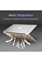 6 Angles Adjustable Aluminum Laptop Stand – Foldable Ergonomic Riser Holder for Desk/Table, - 4