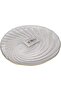 Decorative Glass Plate with Swirl Pattern, 16cm, Gold Trim, White - 7