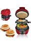 Sandwich Toaster and Burger Maker with Egg Rings and Timer, Non-Stick Ceramic Plates, Easy Cl