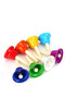 Colourful 8-note metal hand bell set, provides instructions when playing, easy to play - 8