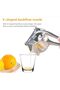 Manual Fruit Juicer Press – Heavy-Duty Citrus Juicer with 3 Size Strainers, Non-Slip Base, - 3
