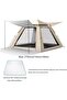 Outdoor Portable Pop-Up Camping Tent, 210x210x140cm Waterproof Folding Sunshade Tent - 3