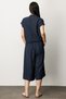 Linen Shirt Collar Knot Detailed Blouse Short Pants Set - 8