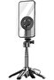 Magnetic Selfie Stick Tripod, Extendable Phone Mount with Remote Control & Fill Light, Black - 4