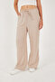Linen Blended Loose Cut Trousers with Elastic Waist (Original Fit) - 7
