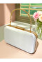 2026 Special Series Ecru Satin Evening Dress Bag Suyolu Patterned Long Strap Wedding Engagement Graduation. Modern Style