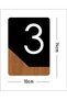 Apartment -Wall - Door - Hotel Number Laser Cutting (Black & Wood 14X10 cm) Number 2 Two - 3