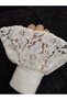 White Glitter Satin Oversleeve - 4