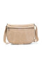 Genuine Leather Beige Suede Midi Daily Women's Shoulder Bag - 2
