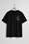 Oversize Middle Finger Unisex T-Shirt with Visual Pocket and Back Design