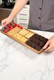 Natural Wooden Divided Presentation Tray – Luxury Presentation Board – Appetizer Cheese Cookie and Fruit Serving Plate - 2