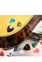 6 Pieces Black Plastic Guitar Pick Holder with Adhesive Back and Spring - 3