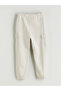 Gray Elastic Waist Embroidered Boys' Sweatpants - 4