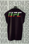 تيشيرت رياضي برقبة دائرية وأكمام مطبوعة من الأمام والخلف من UFC بلغاريا