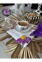 1 منديل تقديم جانبي للقهوة مطرز بحجر ديزي أرجواني - 4